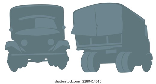 Silhouette truck. Illustration concept template for website, web landing page, banner, presentation, social, poster, promotion or print media.