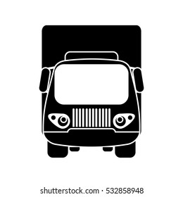 silhouette truck small cargo transportation