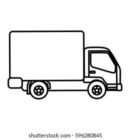 silhouette trucks trailer icon, vector illustraction design