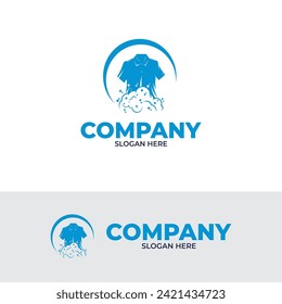 Silhouette Of T-Shirt Premium Laundry Logo Design