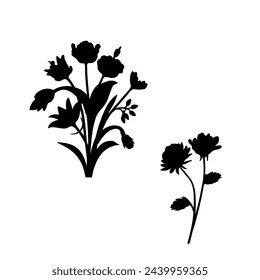 silhouette of a tulip flower 