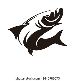 the silhouette of tuna jumping