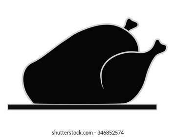silhouette of a turkey