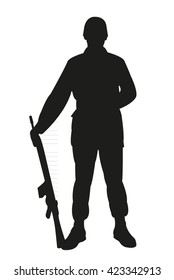 Silhouette of a turkish soldier 