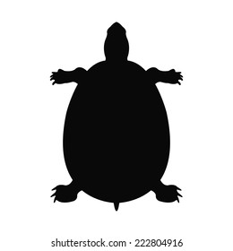 Silhouette of a turtle