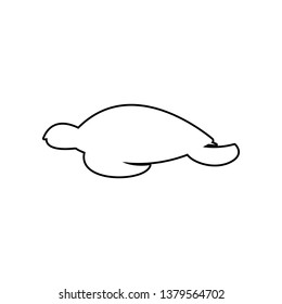 silhouette of a turtle icon. Element of zoo for mobile concept and web apps icon. Outline, thin line icon for website design and development, app development