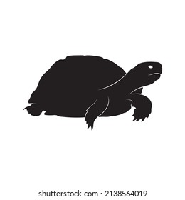silhouette of a turtle on a white background.