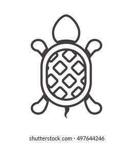 silhouette with turtle shape animal