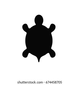 Silhouette of a turtle. Vector icon turtle.