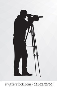 Silhouette of TV Camera and Operator Isolation
