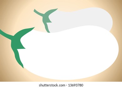silhouette of two brinjals	