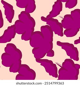 Silhouette two color floral pattern
