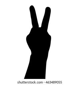 silhouette of two fingers