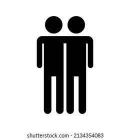silhouette of two men. Business icon. Vector illustration. stock image.