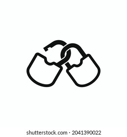 Silhouette zwei Padlocks entsperren einander. Symbolvorlagen, Vektorgrafik