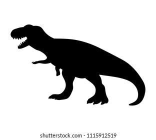 Silhouette Tyrannosaurus dinosaur jurassic prehistoric animal