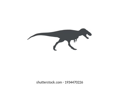 silhouette of a tyrannosaurus. vector illustration