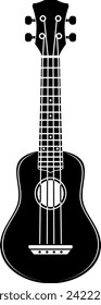 silhouette of a ukulele guitar vector illustration