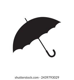 a silhouette of an umbrella