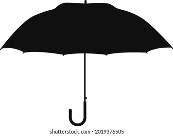 silhouette of umbrella black logo