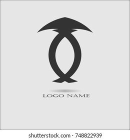 silhouette of an umbrella on background.