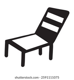 Silhouette umbrella and sea bench vector art.