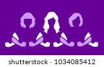 silhouette of united women, vector