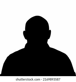 Silhouette de un desconocido sobre un fondo blanco