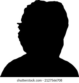 silhouette of an unknown user vector art