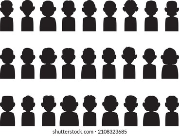 Silhouette de la parte superior del cuerpo de una persona cómica