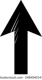 silhouette of a upward arrow
