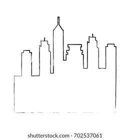 silhouette of urban city icon