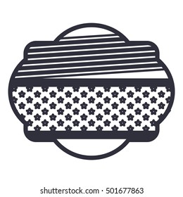 Silhouette usa flag inside frame design