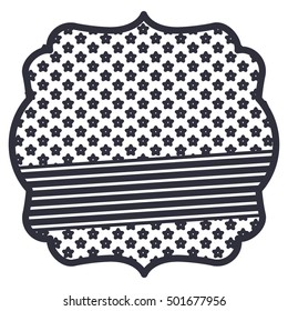 Silhouette usa flag inside frame design