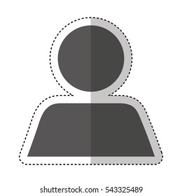 silhouette user avatar icon vector illustration design