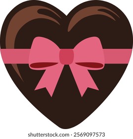 Silhouette valentines day chocolate gift
