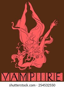Silhouette of vampire with title