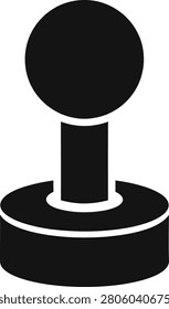 Silhouette vector arcade joystick controller icon for gaming user interface design
