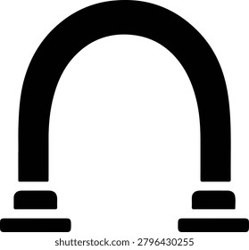 Silhouette vector arched entry gate portal element minimalist icon design
