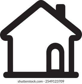 silhouette vector art of house