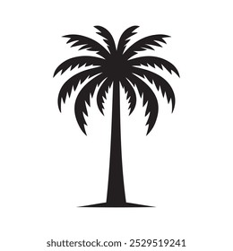 silhouette vector art palm tree icon 