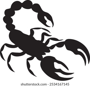 Arte vectorial de la silueta del escorpión