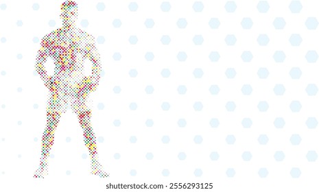 A silhouette vector from basic shape of a boxer athlete exercise routine