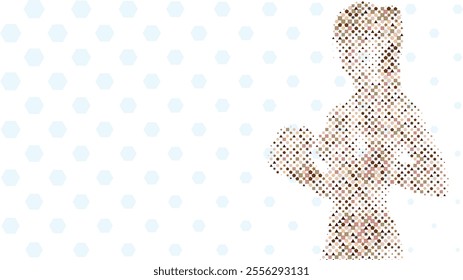 A silhouette vector from basic shape of a boxer athlete exercise routine