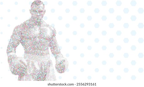 A silhouette vector from basic shape of a boxer athlete exercise routine