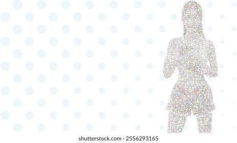 A silhouette vector from basic shape of a boxer athlete exercise routine