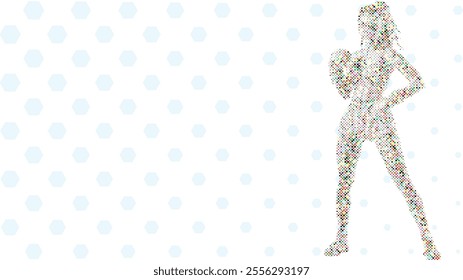 A silhouette vector from basic shape of a boxer athlete exercise routine