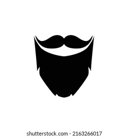 vector de silueta de barba con bigote