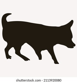 Silhouette, Vector black silhouette, Vector black silhouette.