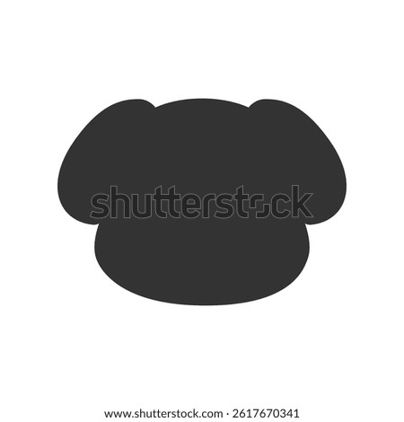 Silhouette vector of a black puppy head in cartoon style. Ideal for pet-related branding, children’s prints, minimalist animal icons, or sticker designs.